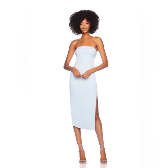 Susana Monaco NWT Tube Midi Dress in Cerulean (Light Blue) (A07) - Picture 1 of 6